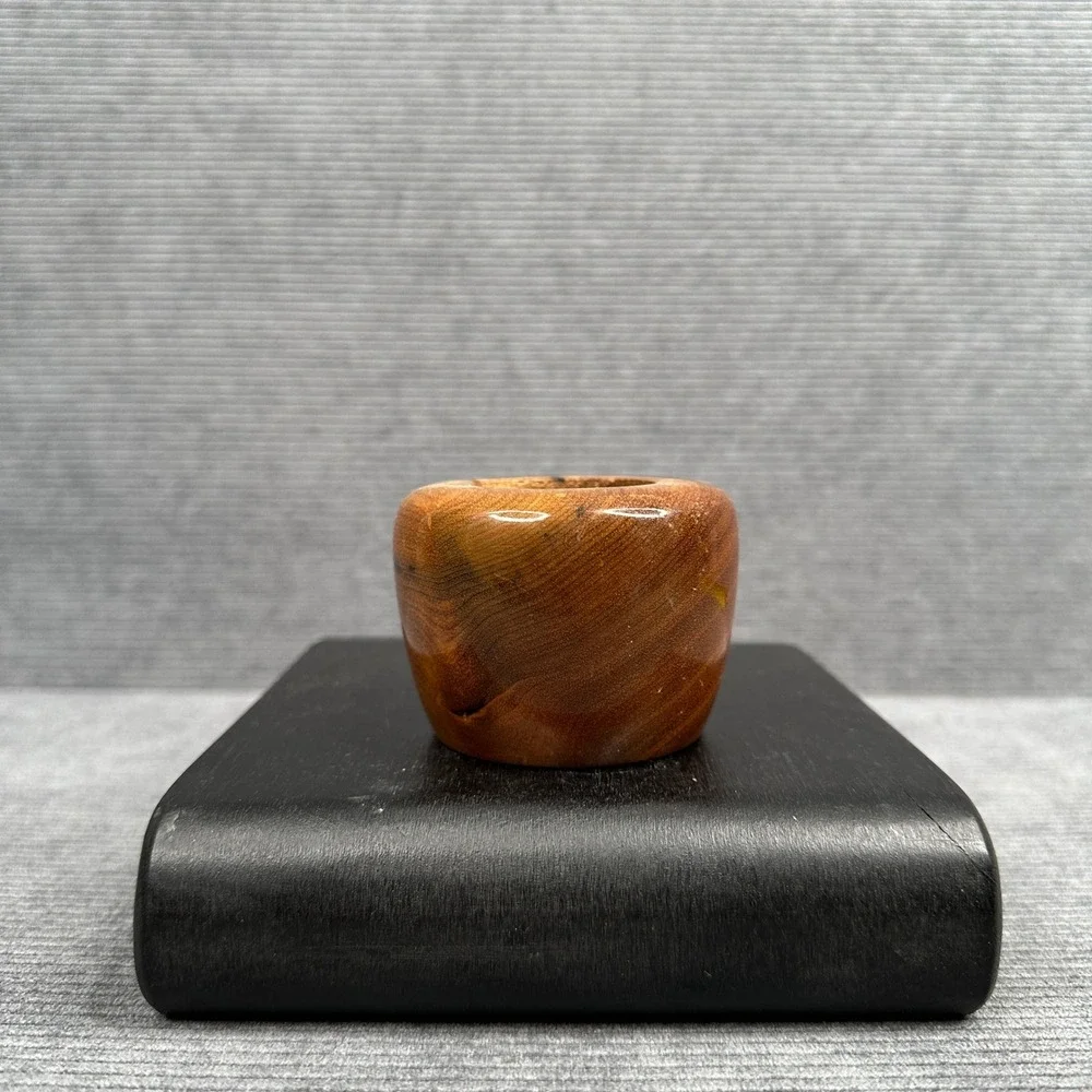 Oregon Myrtlewood Small Turned Wood Vase Toothpick Holder Seaside‎ Oregon 3874